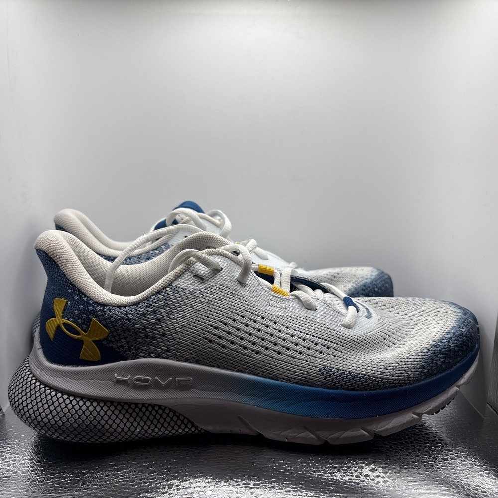 Under Armour HOVR Turbulence 2 White Varsity Blue Running Shoes Size 6Y